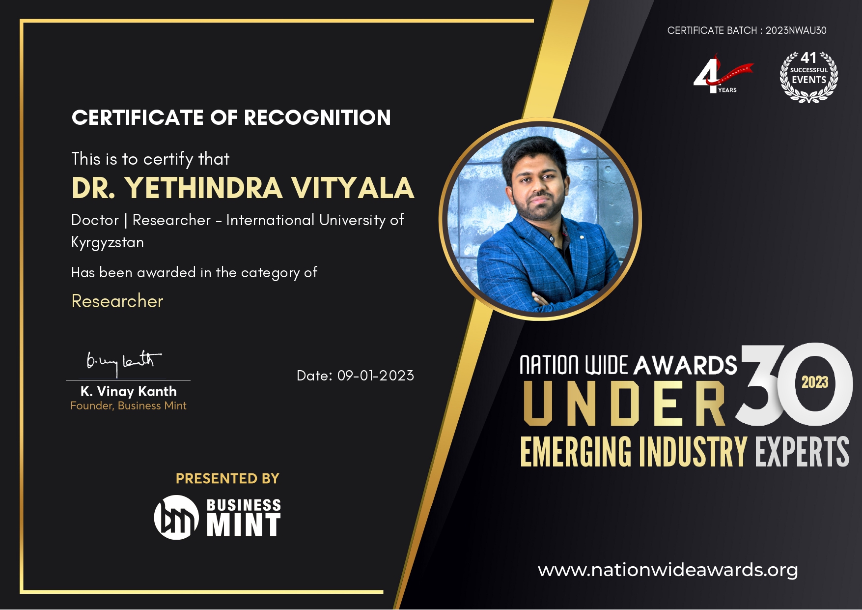 Global Under 30 Leadership Summit (Winner) 1